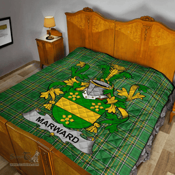 Scottish Marward Irish Coat of Arms Family Crest Quilt Irish National Tartan Irish County Quilts