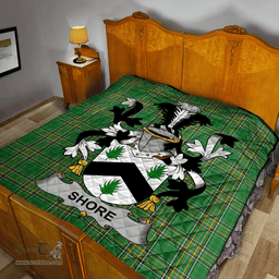 Scottish Shore Irish Coat of Arms Family Crest Quilt Irish National Tartan Irish County Quilts