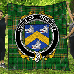 Scottish House Of O'Moroney Irish Coat of Arms Family Crest Quilt Irish National Tartan Irish County Quilts