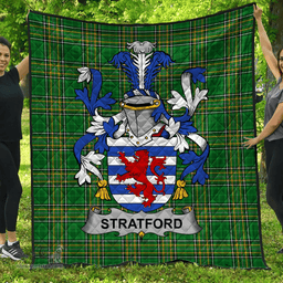 Scottish Stratford Irish Coat of Arms Family Crest Quilt Irish National Tartan Irish County Quilts