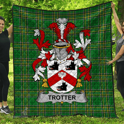 Scottish Trotter Irish Coat of Arms Family Crest Quilt Irish National Tartan Irish County Quilts