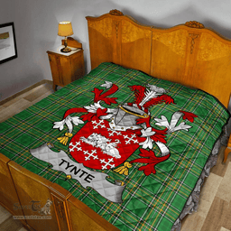 Scottish Tynte Irish Coat of Arms Family Crest Quilt Irish National Tartan Irish County Quilts