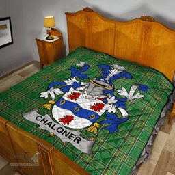 Scottish Chaloner Irish Coat of Arms Family Crest Quilt Irish National Tartan Irish County Quilts