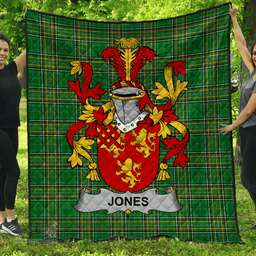Scottish Jones Irish Coat of Arms Family Crest Quilt Irish National Tartan Irish County Quilts