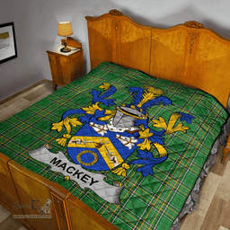 Scottish Mackey Irish Coat of Arms Family Crest Quilt Irish National Tartan Irish County Quilts