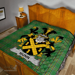 Scottish Nunn Irish Coat of Arms Family Crest Quilt Irish National Tartan Irish County Quilts