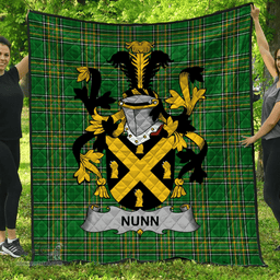 Scottish Nunn Irish Coat of Arms Family Crest Quilt Irish National Tartan Irish County Quilts