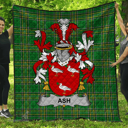 Scottish Ash Irish Coat of Arms Family Crest Quilt Irish National Tartan Irish County Quilts