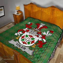 Scottish Toler Or Toller Irish Coat of Arms Family Crest Quilt Irish National Tartan Irish County Quilts