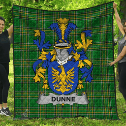 Scottish Dunne Irish Coat of Arms Family Crest Quilt Irish National Tartan Irish County Quilts