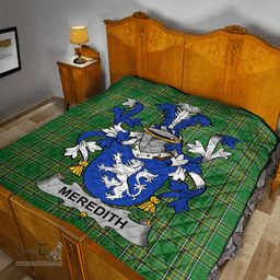 Scottish Meredith Irish Coat of Arms Family Crest Quilt Irish National Tartan Irish County Quilts