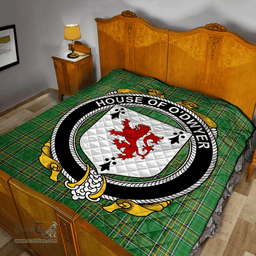 Scottish House Of O'Dwyer Irish Coat of Arms Family Crest Quilt Irish National Tartan Irish County Quilts