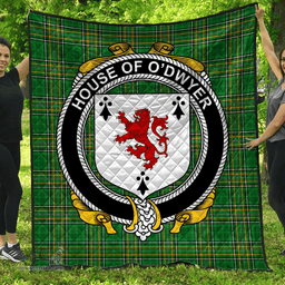 Scottish House Of O'Dwyer Irish Coat of Arms Family Crest Quilt Irish National Tartan Irish County Quilts