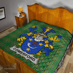 Scottish Comerford Irish Coat of Arms Family Crest Quilt Irish National Tartan Irish County Quilts