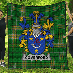 Scottish Comerford Irish Coat of Arms Family Crest Quilt Irish National Tartan Irish County Quilts