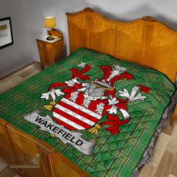 Scottish Wakefield Irish Coat of Arms Family Crest Quilt Irish National Tartan Irish County Quilts