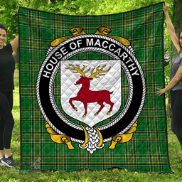 Scottish House Of Maccarthy Irish Coat of Arms Family Crest Quilt Irish National Tartan Irish County Quilts