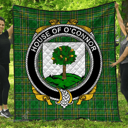 Scottish House Of O'Connor (Faly) Irish Coat of Arms Family Crest Quilt Irish National Tartan Irish County Quilts