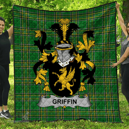 Scottish Griffin Or O'Griffy Irish Coat of Arms Family Crest Quilt Irish National Tartan Irish County Quilts