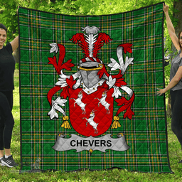 Scottish Chevers Irish Coat of Arms Family Crest Quilt Irish National Tartan Irish County Quilts