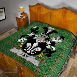 Scottish Ley Irish Coat of Arms Family Crest Quilt Irish National Tartan Irish County Quilts
