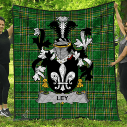Scottish Ley Irish Coat of Arms Family Crest Quilt Irish National Tartan Irish County Quilts