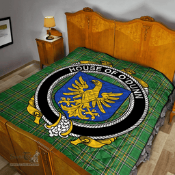 Scottish House Of O'Dunn Irish Coat of Arms Family Crest Quilt Irish National Tartan Irish County Quilts