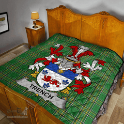 Scottish Trench Irish Coat of Arms Family Crest Quilt Irish National Tartan Irish County Quilts