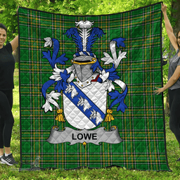 Scottish Lowe Irish Coat of Arms Family Crest Quilt Irish National Tartan Irish County Quilts