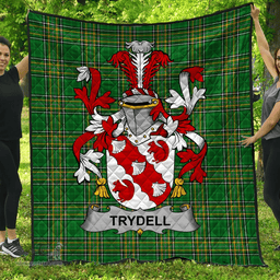 Scottish Trydell Irish Coat of Arms Family Crest Quilt Irish National Tartan Irish County Quilts
