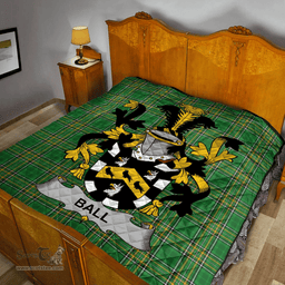 Scottish Ball Irish Coat of Arms Family Crest Quilt Irish National Tartan Irish County Quilts