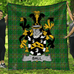 Scottish Ball Irish Coat of Arms Family Crest Quilt Irish National Tartan Irish County Quilts
