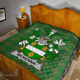 Scottish Mckenna Or Kennagh Irish Coat of Arms Family Crest Quilt Irish National Tartan Irish County Quilts