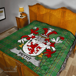 Scottish Pettit Irish Coat of Arms Family Crest Quilt Irish National Tartan Irish County Quilts