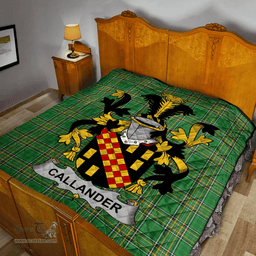 Scottish Callander Irish Coat of Arms Family Crest Quilt Irish National Tartan Irish County Quilts