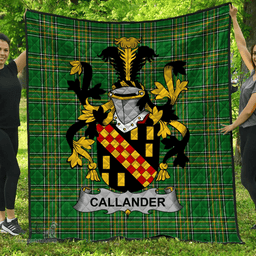 Scottish Callander Irish Coat of Arms Family Crest Quilt Irish National Tartan Irish County Quilts