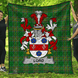 Scottish Lord Irish Coat of Arms Family Crest Quilt Irish National Tartan Irish County Quilts