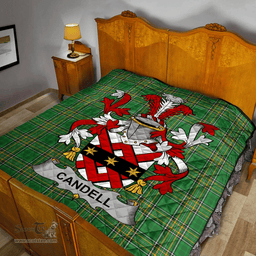 Scottish Candell Irish Coat of Arms Family Crest Quilt Irish National Tartan Irish County Quilts