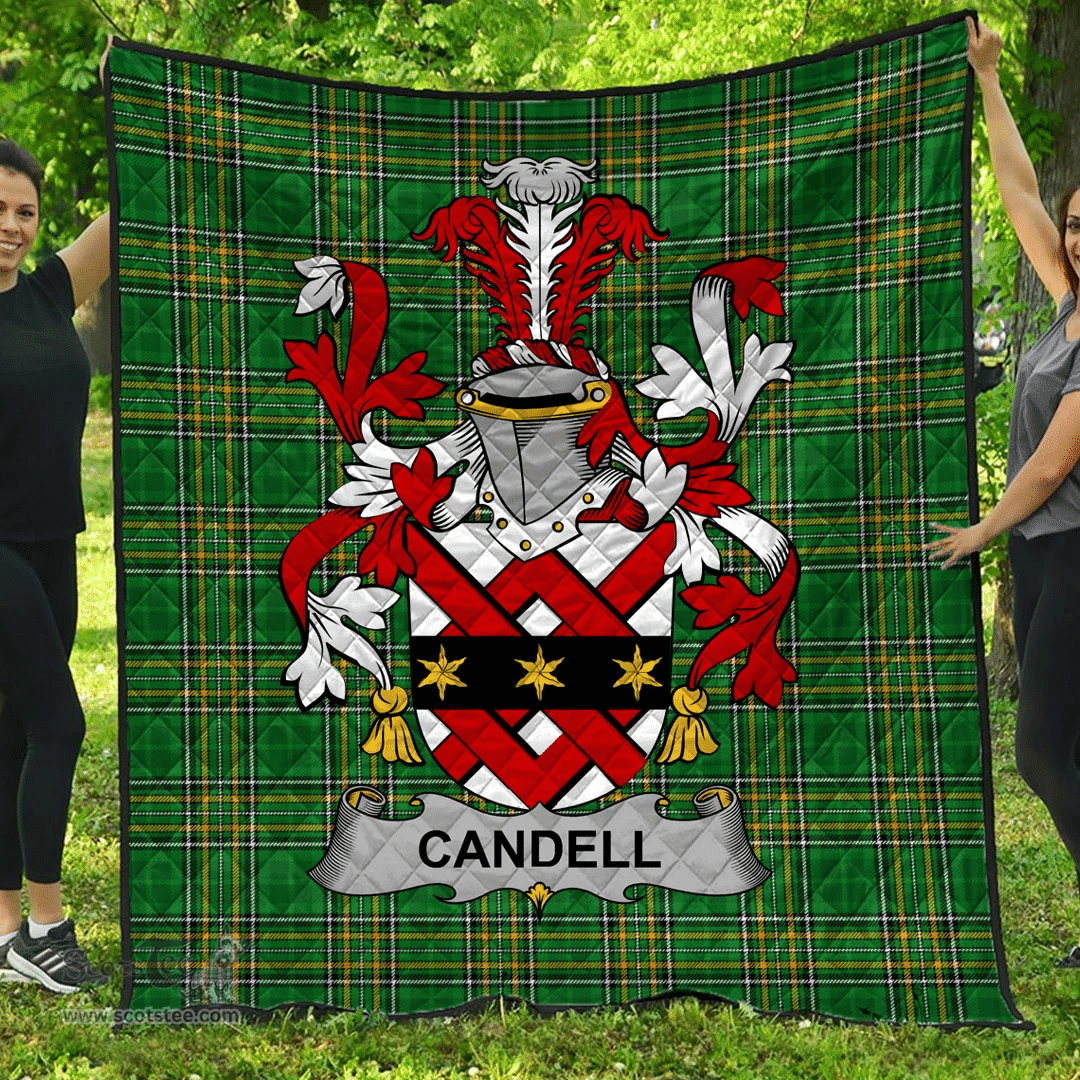 Scottish Candell Irish Coat of Arms Family Crest Quilt Irish National Tartan Irish County Quilts