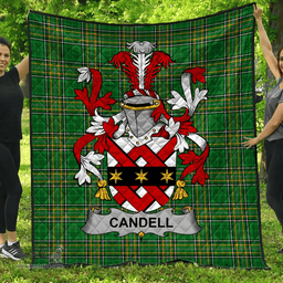 Scottish Candell Irish Coat of Arms Family Crest Quilt Irish National Tartan Irish County Quilts