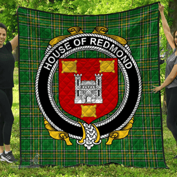 Scottish House Of Redmond Irish Coat of Arms Family Crest Quilt Irish National Tartan Irish County Quilts