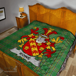 Scottish Rowe Irish Coat of Arms Family Crest Quilt Irish National Tartan Irish County Quilts