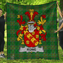 Scottish Rowe Irish Coat of Arms Family Crest Quilt Irish National Tartan Irish County Quilts