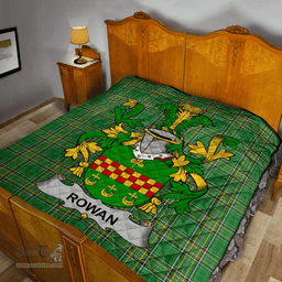 Scottish Rowan Irish Coat of Arms Family Crest Quilt Irish National Tartan Irish County Quilts