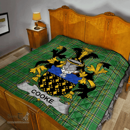 Scottish Cooke Irish Coat of Arms Family Crest Quilt Irish National Tartan Irish County Quilts