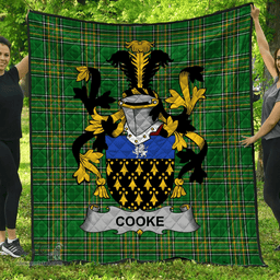 Scottish Cooke Irish Coat of Arms Family Crest Quilt Irish National Tartan Irish County Quilts