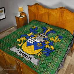 Scottish Cramer Irish Coat of Arms Family Crest Quilt Irish National Tartan Irish County Quilts