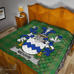 Scottish Meighe Irish Coat of Arms Family Crest Quilt Irish National Tartan Irish County Quilts