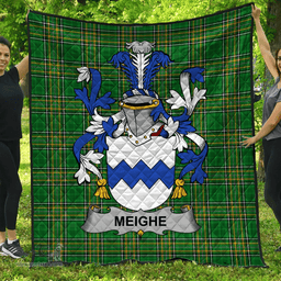 Scottish Meighe Irish Coat of Arms Family Crest Quilt Irish National Tartan Irish County Quilts