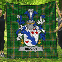 Scottish Biggar Irish Coat of Arms Family Crest Quilt Irish National Tartan Irish County Quilts